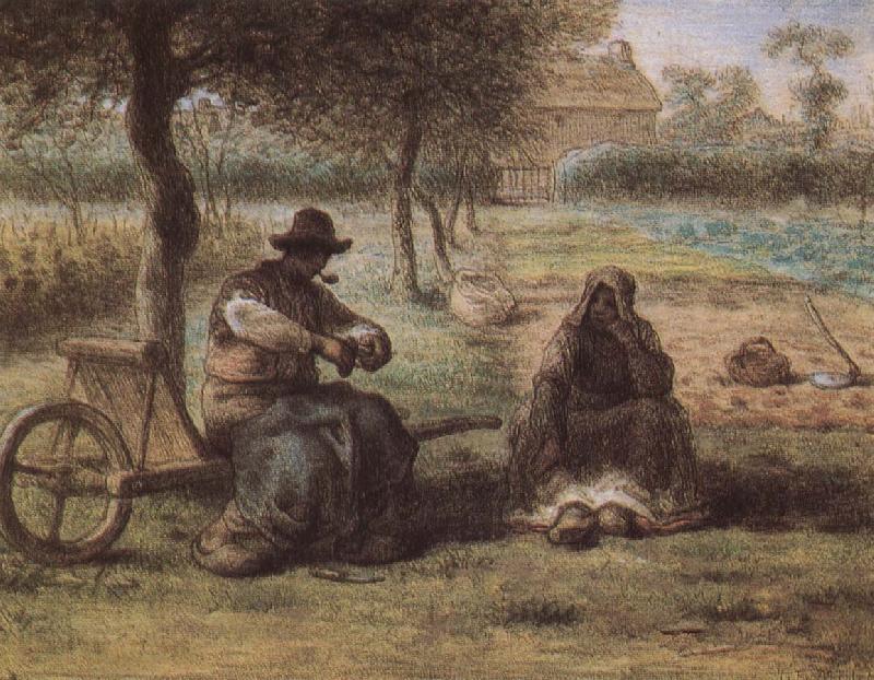 Jean Francois Millet The smoking have a break